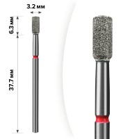 М-063 Алмазна насадка Циліндр Red 3,2*6